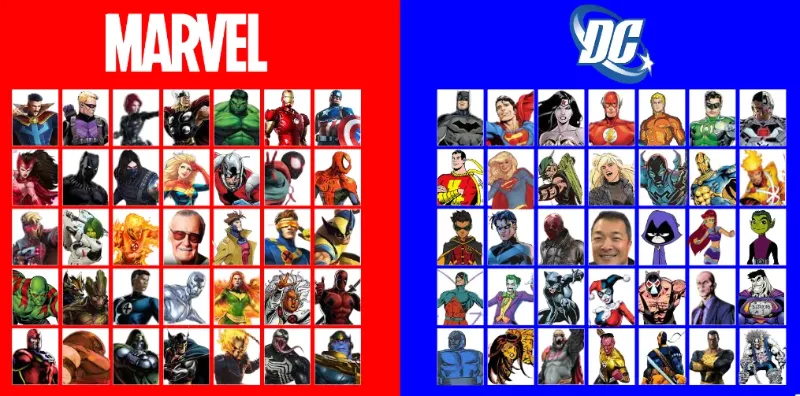 Marvel And DC Characters!